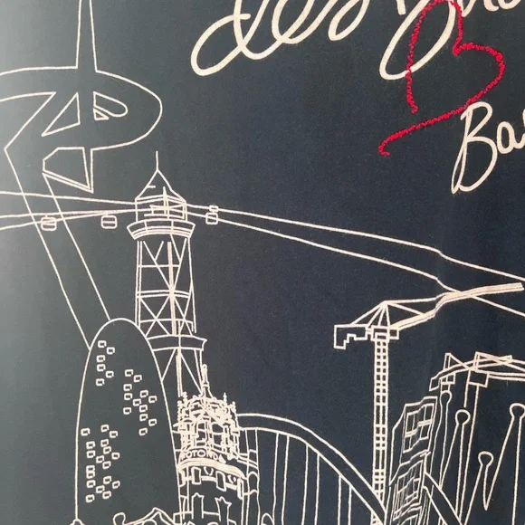 Rare Desigual Barcelona Embroidered Long Sleeve Top | Y2K Euro Streetwear L - Picture 8 of 14